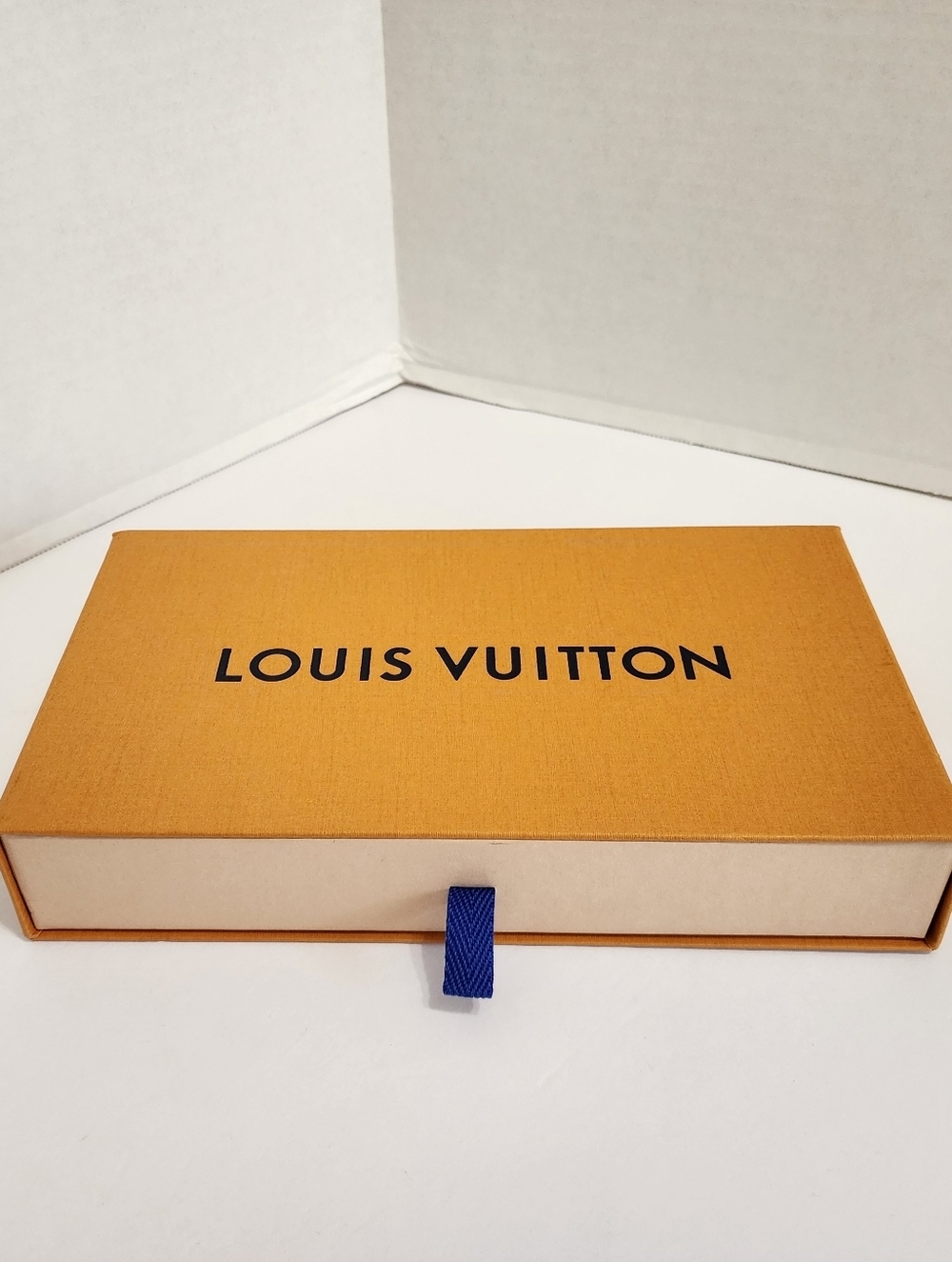 Louis Vuitton Drawer Gift Box Orange Blue Pull 9.75” Authentic LV BOX ONLY